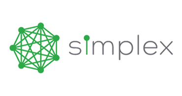 A screenshot of Simplex's logo for its fiat to crypto onramp